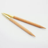 Basix Beech Ändstickor - korta (10 cm)